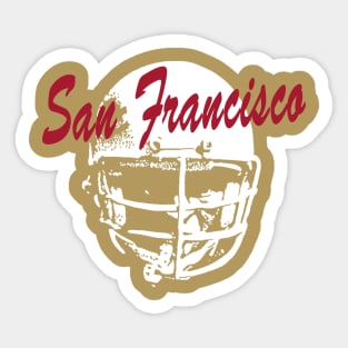 San Francisco Old School Football (Gold) Sticker